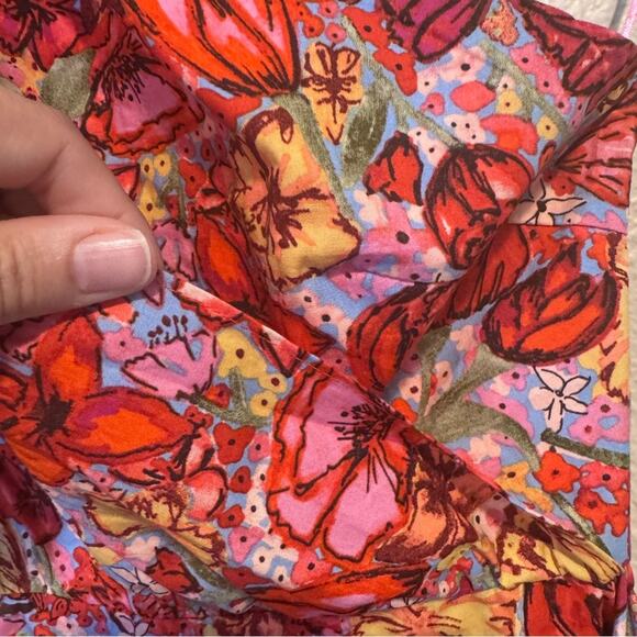 Dress Forum Revolve Pink Floral One Shoulder Wrap Dress Womens S Mini Beachy - Picture 8 of 12